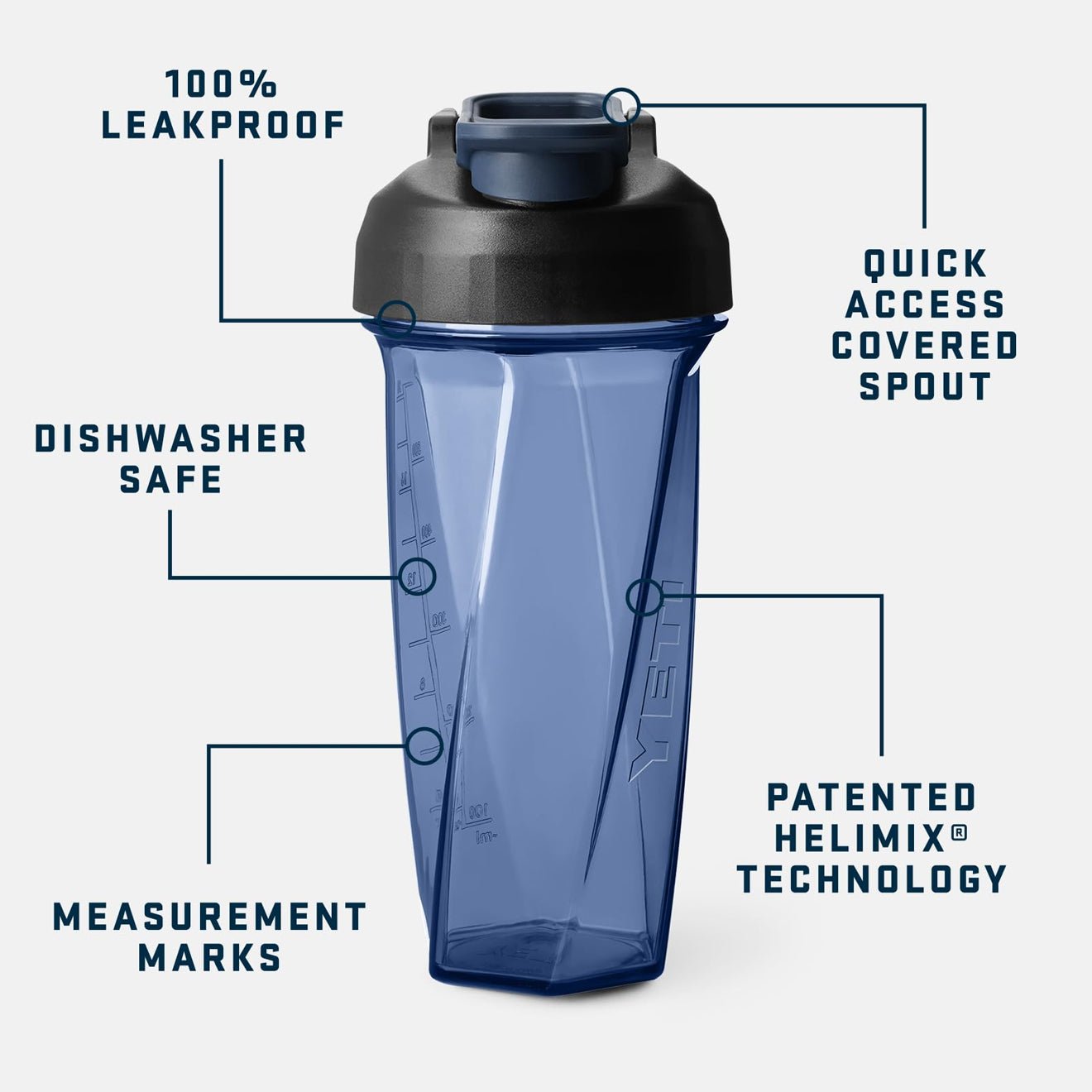 YETI 27 oz (737 ml) Shaker Bottle Charcoal