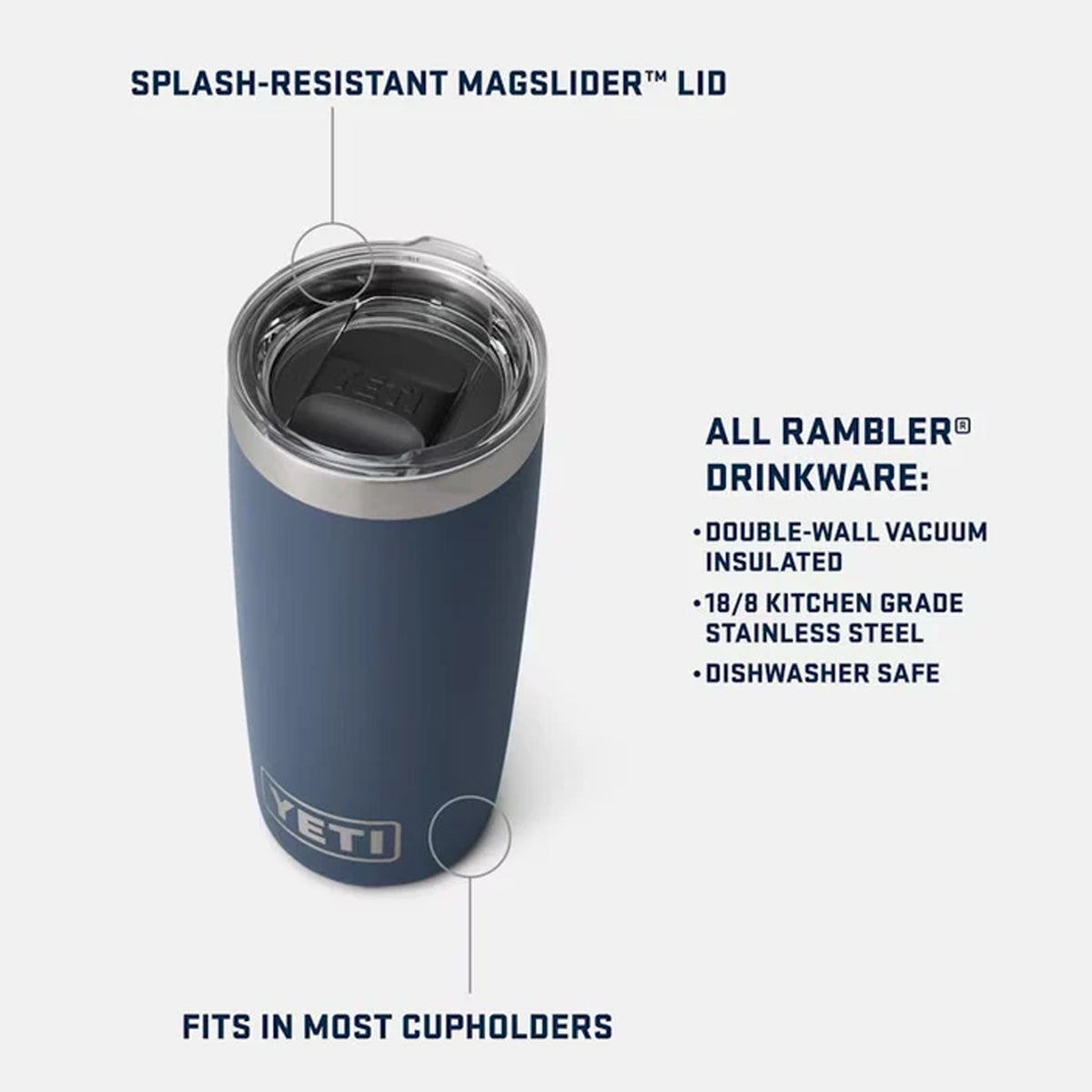 YETI Rambler 10oz Tumbler MS Charcoal