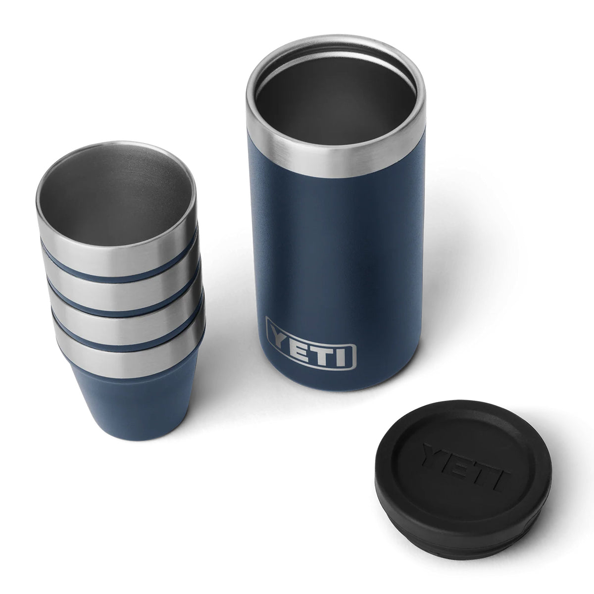 YETI Rambler Shot Glasses and Carrying Case Navy