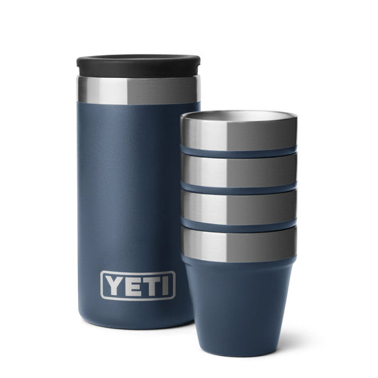 YETI Rambler Shot Glasses and Carrying Case Navy