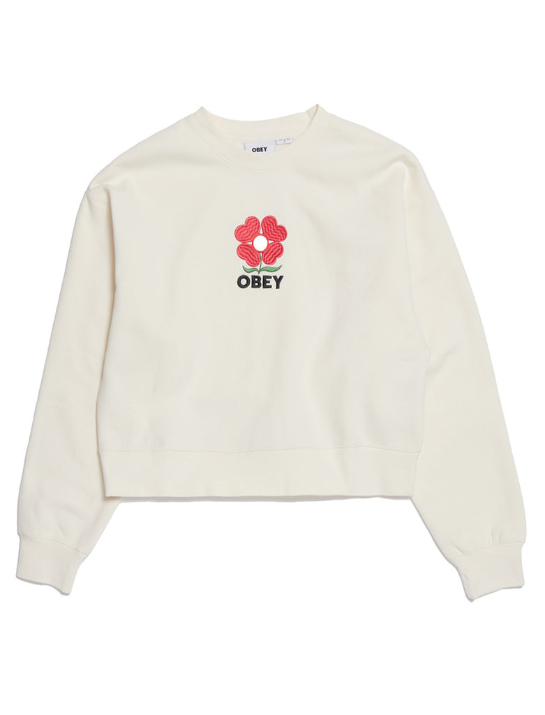 Obey Womens Amelia Crew Unbleached