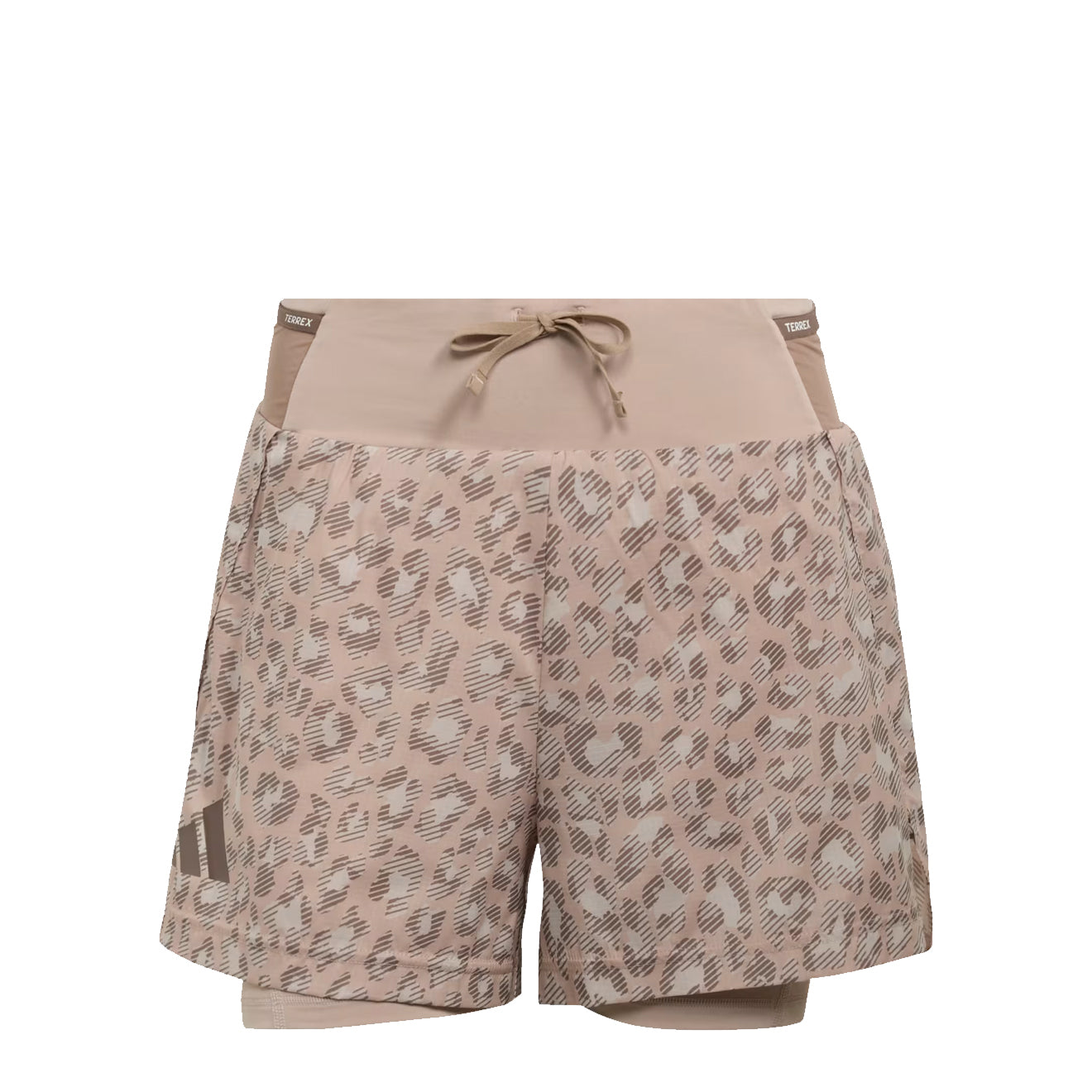 Adidas Terrex Womens WXPL 2 In 1 Shorts AOP Beige / Wonder Taupe / Trace Brown - pam pam 